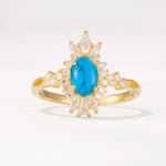 ML07062 Turquoise Ring - Yellow-Gold