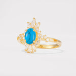 ML07062 Turquoise Ring - White-Gold