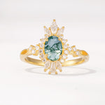 ML07062 Moss Agate Ring - Yellow-Gold