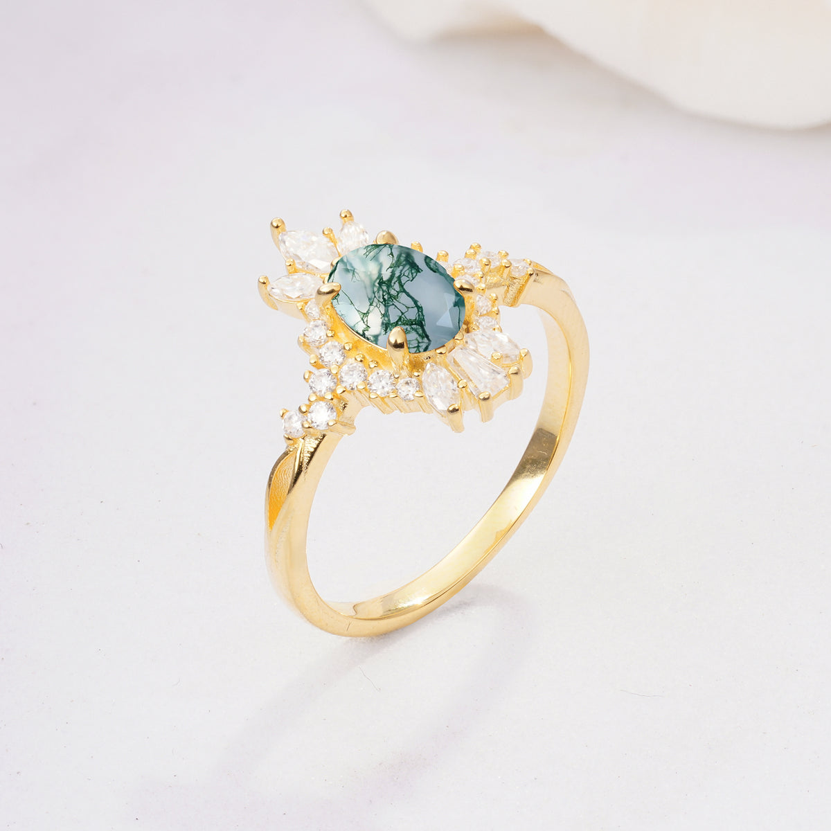 ML07062 Moss Agate Ring - Additional view