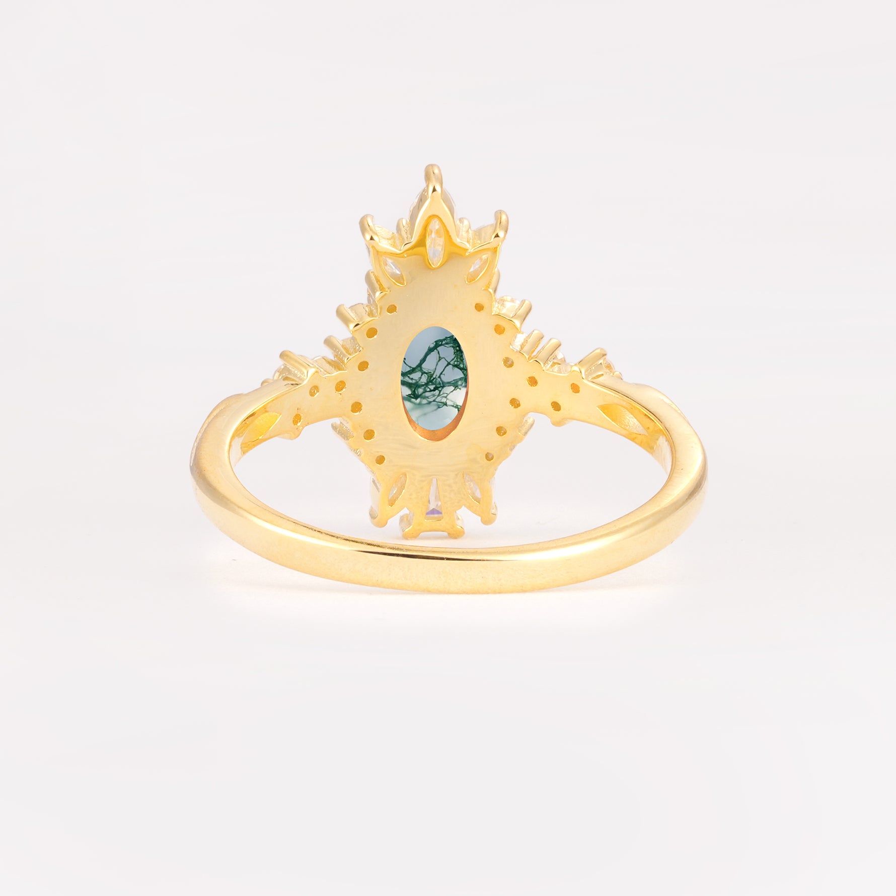 ML07062 Moss Agate Ring - Additional view