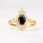 ML07062 Black Onyx Ring - Yellow-Gold