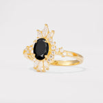 ML07062 Black Onyx Ring - White-Gold