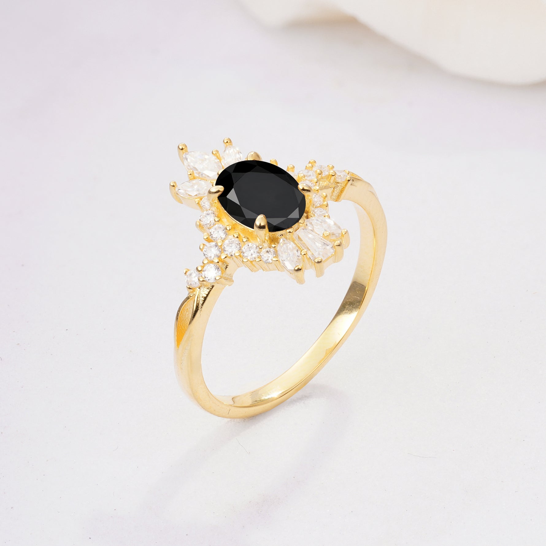 ML07062 Black Onyx Ring - Additional view