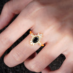 ML07062 Black Onyx Ring - Rose-Gold