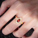 ML07062 Garnet Ring - Rose-Gold