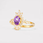 ML07062 Amethyst Ring - White-Gold