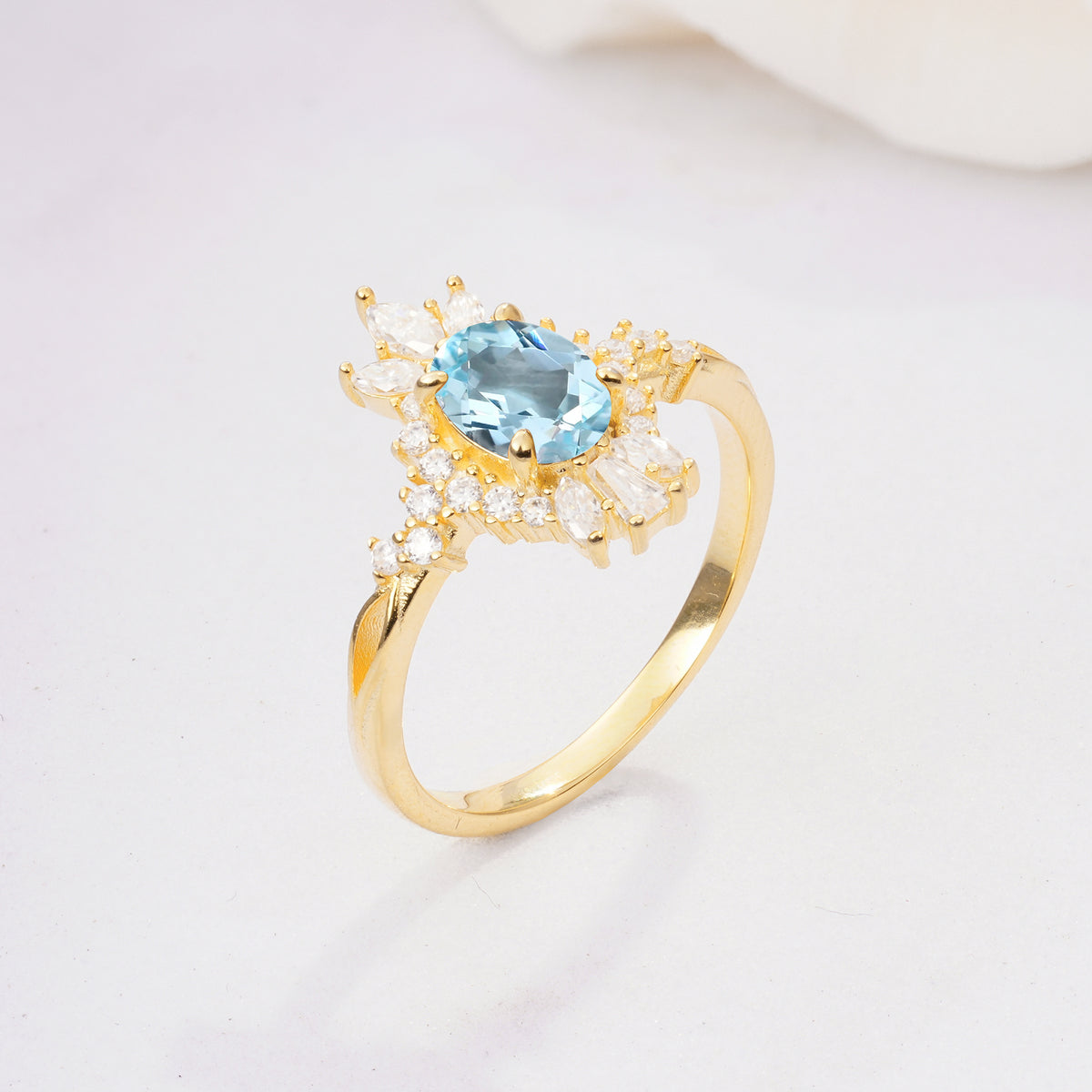 ML07062 Aquamarine Ring - Additional view