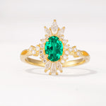 ML07062 Emerald Ring - Yellow-Gold