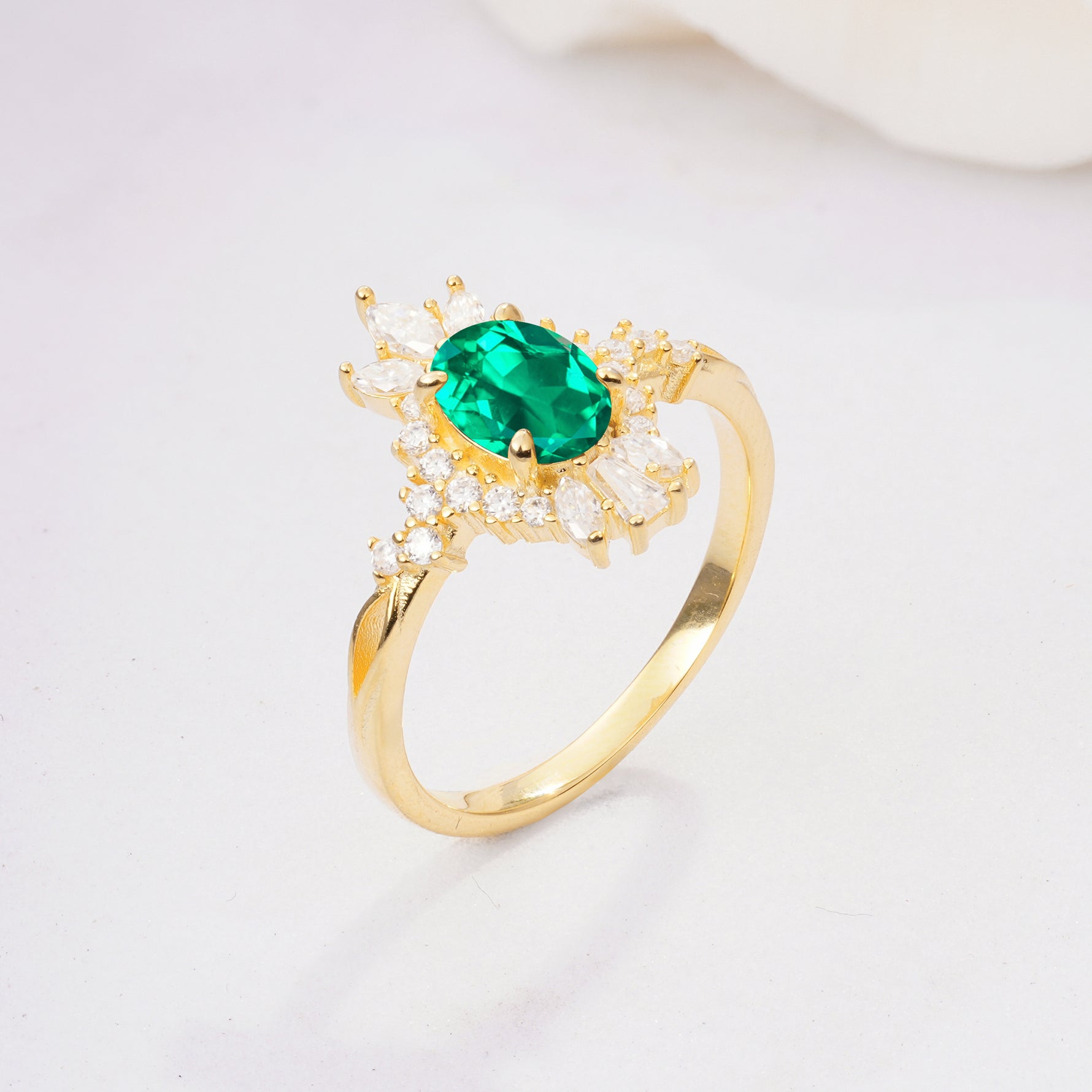 ML07062 Emerald Ring - Additional view
