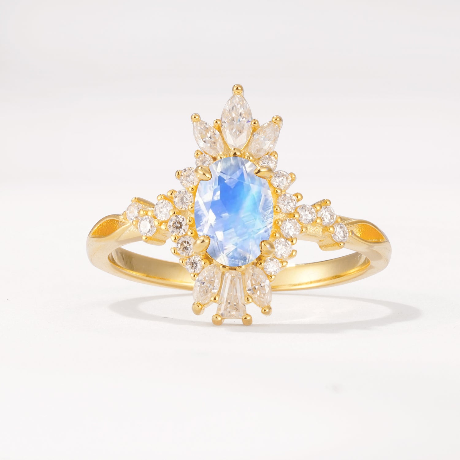 ML07062 Moonstone Ring - Yellow-Gold