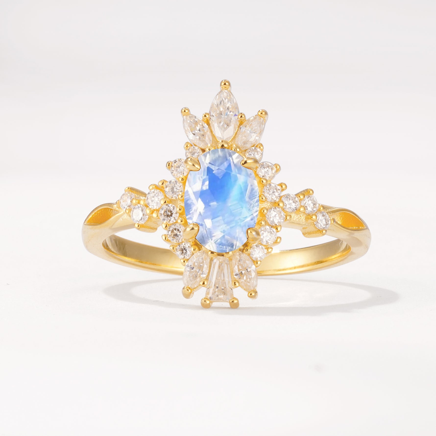 ML07062 Moonstone Ring - Yellow-Gold