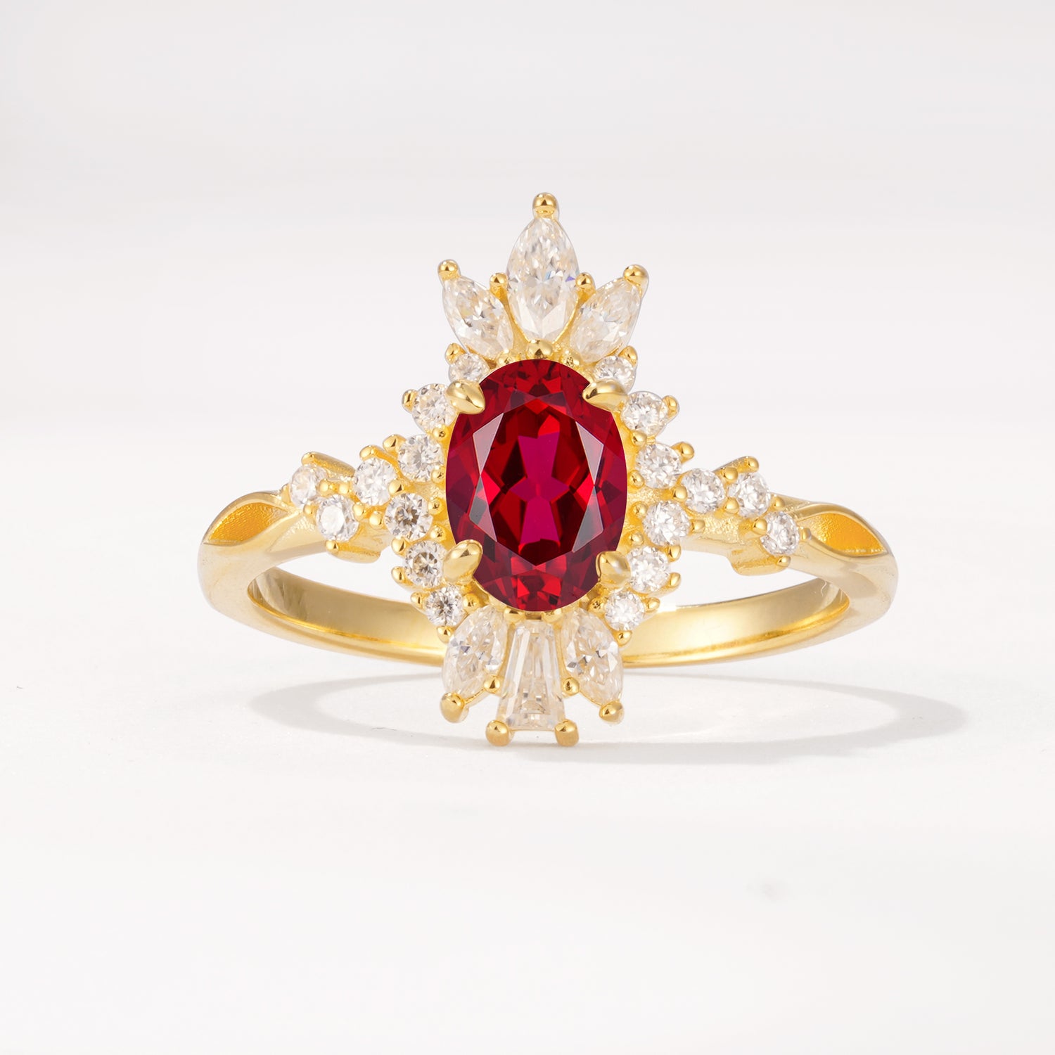 ML07062 Ruby Ring - Yellow-Gold