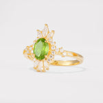 ML07062 Peridot Ring - White-Gold