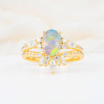 ML07064 Fire Opal Ring - Yellow-Gold