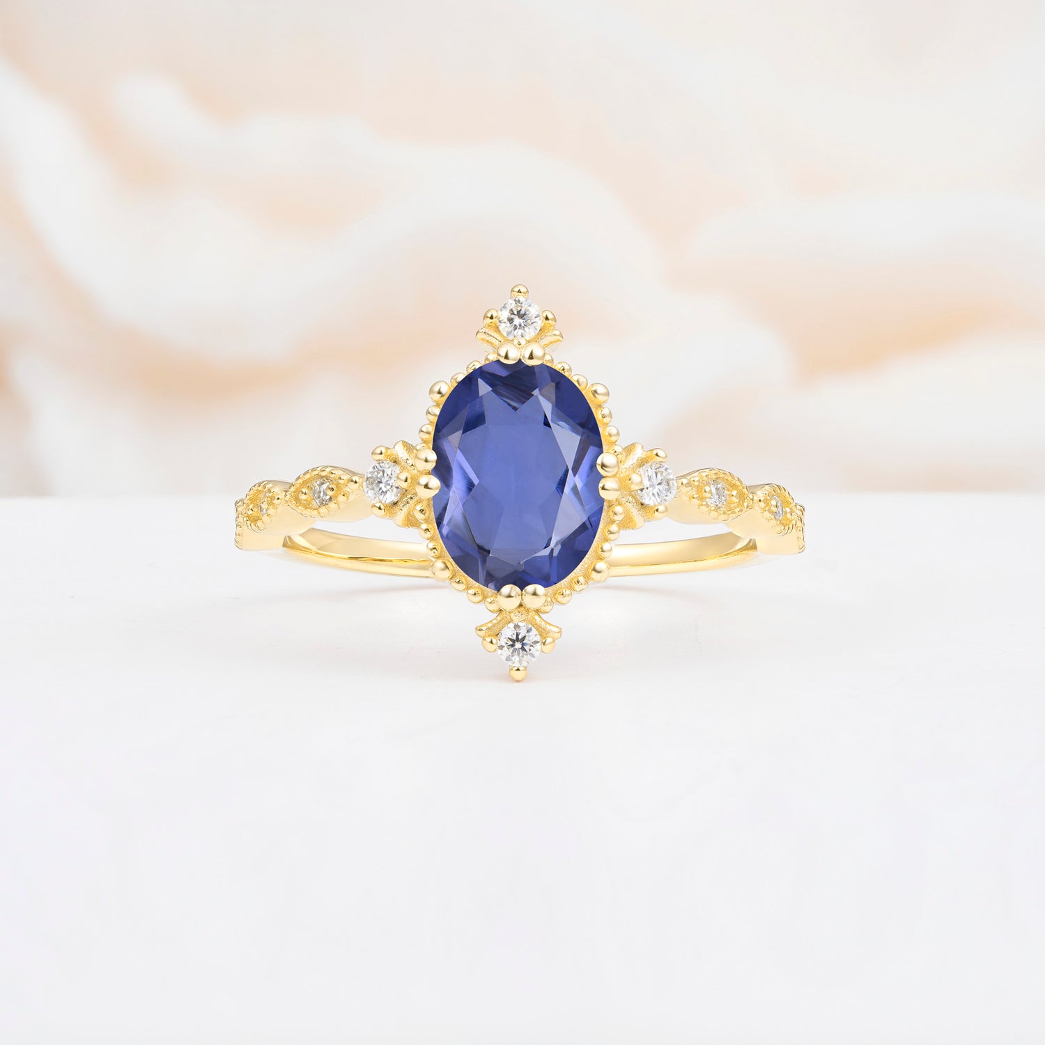 Luxurious, Sparkling Oval-Cut Tanzanite Engagement Rings