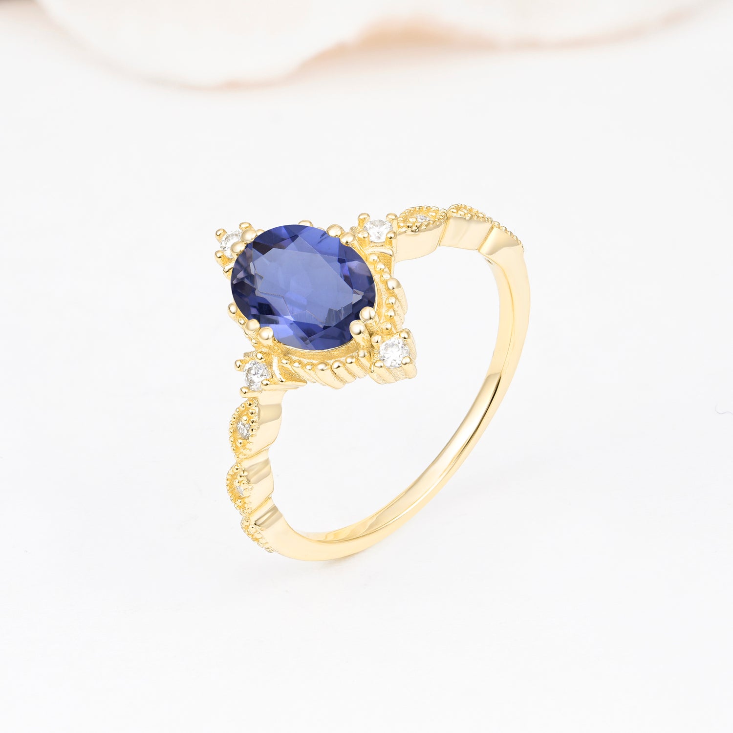Luxurious, Sparkling Oval-Cut Tanzanite Engagement Rings