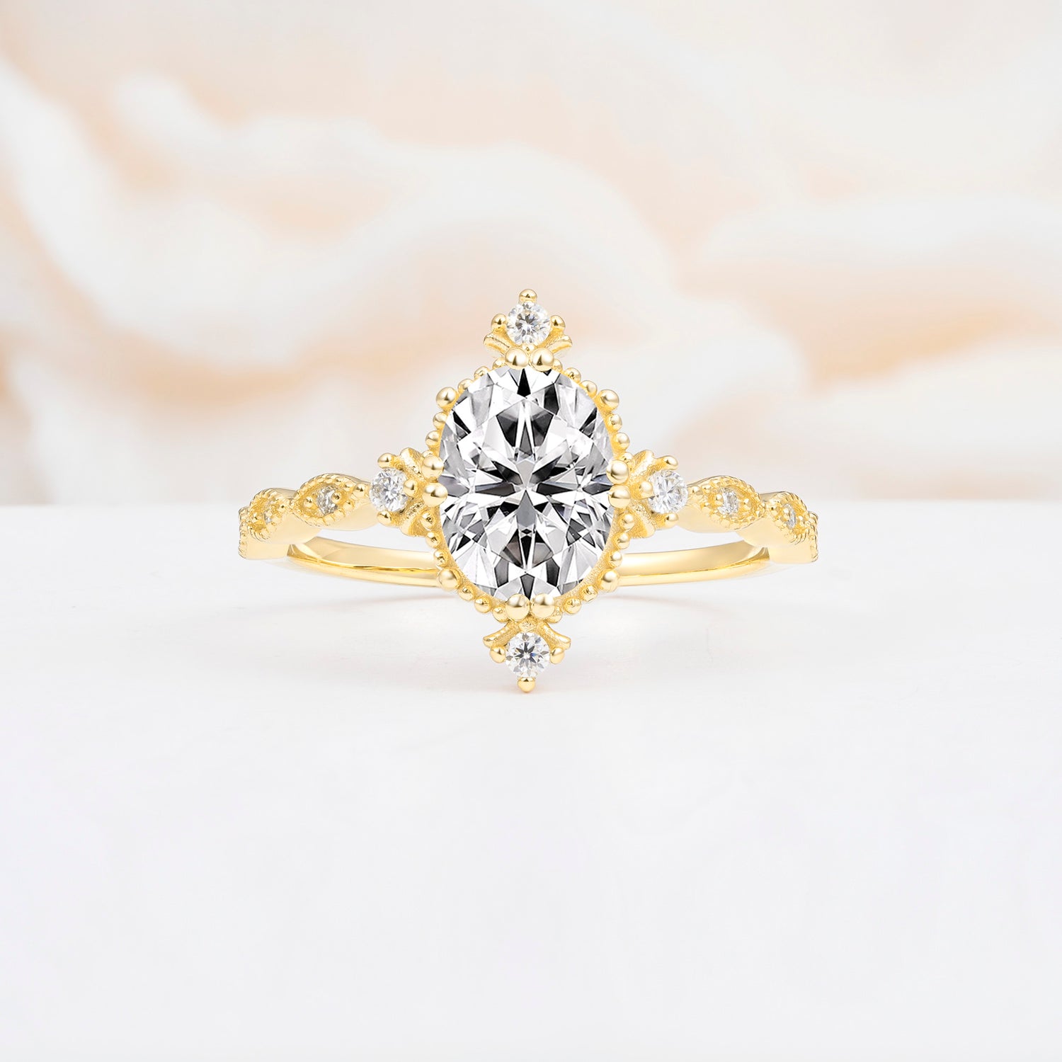 Luxurious, Sparkling Oval-Cut Lab Diamond Engagement Rings