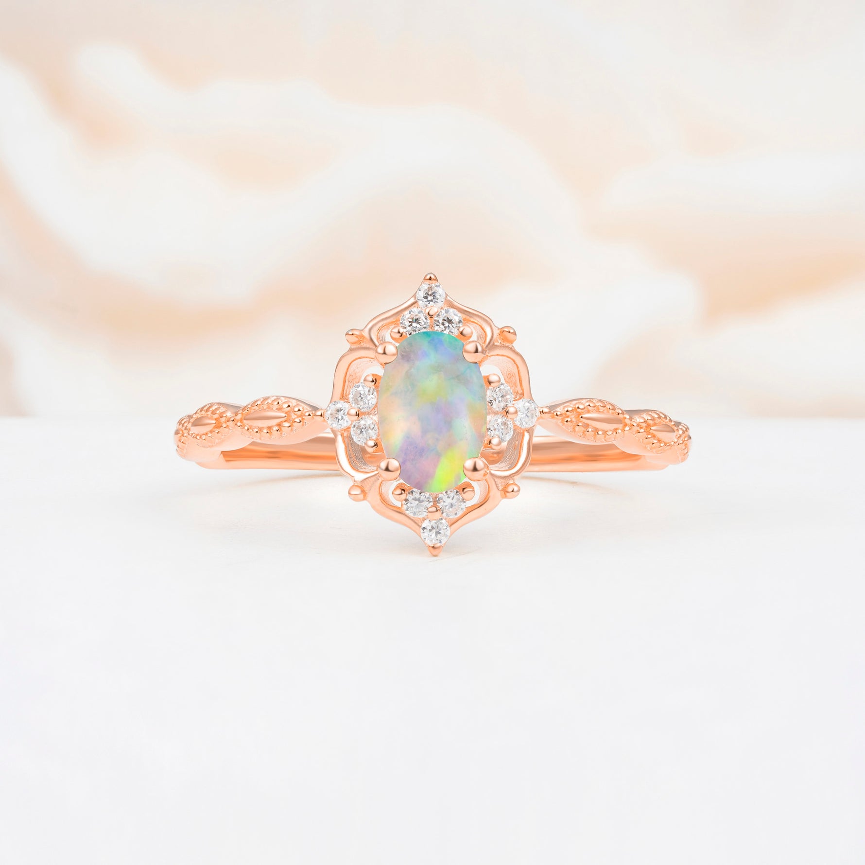 ML07068 Fire Opal Ring - Additional view