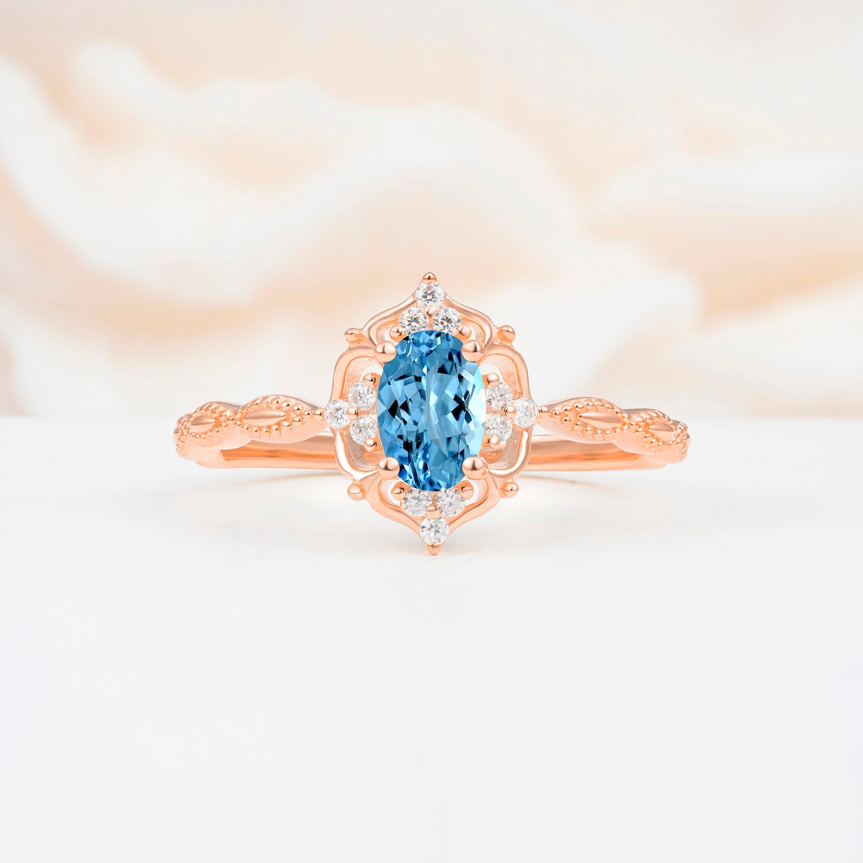 ML07068 Aquamarine Ring - Additional view