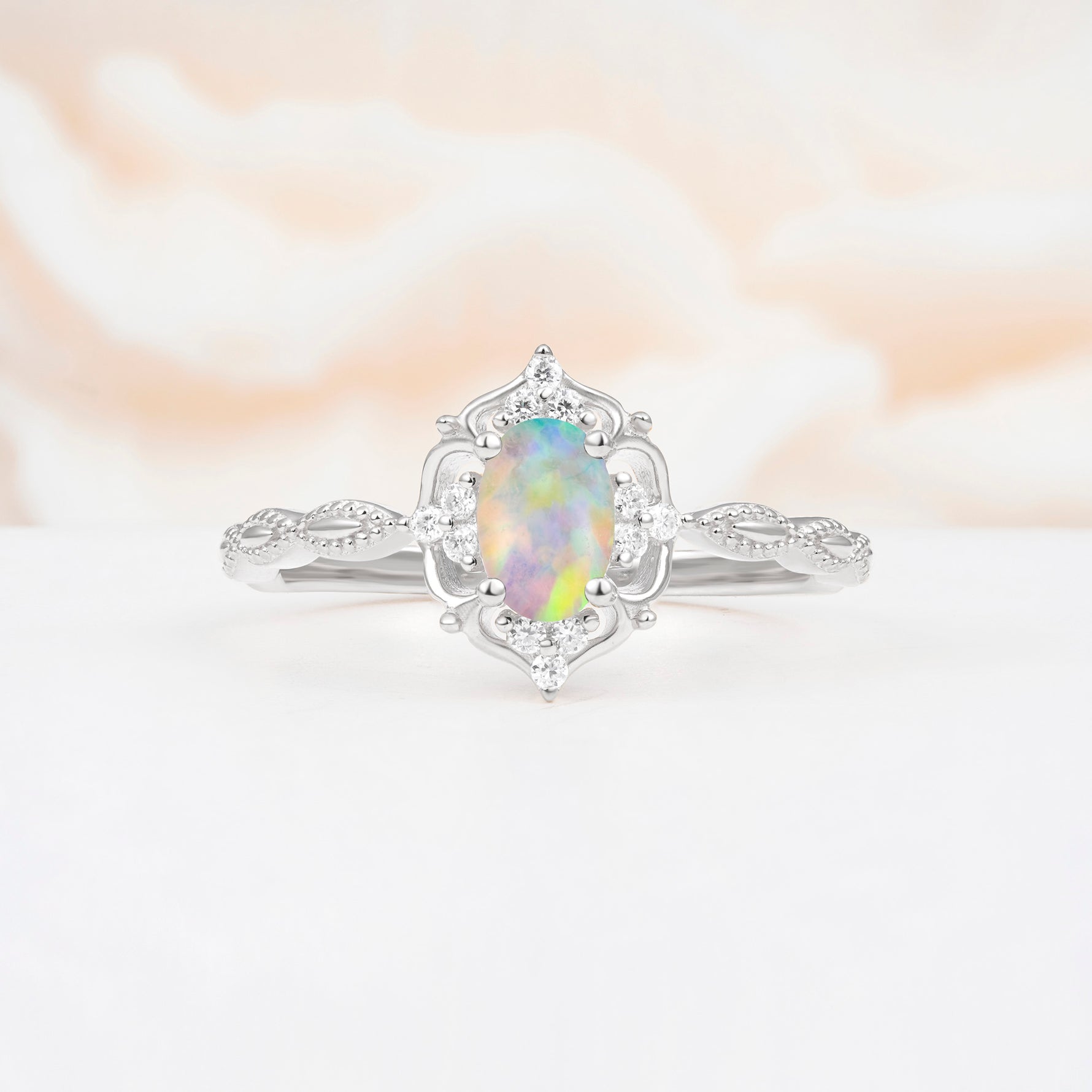 ML07068 Fire Opal Ring - Additional view