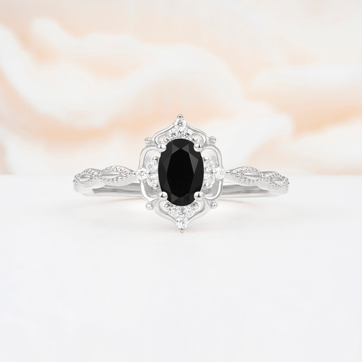 ML07068 Black Onyx Ring - Additional view