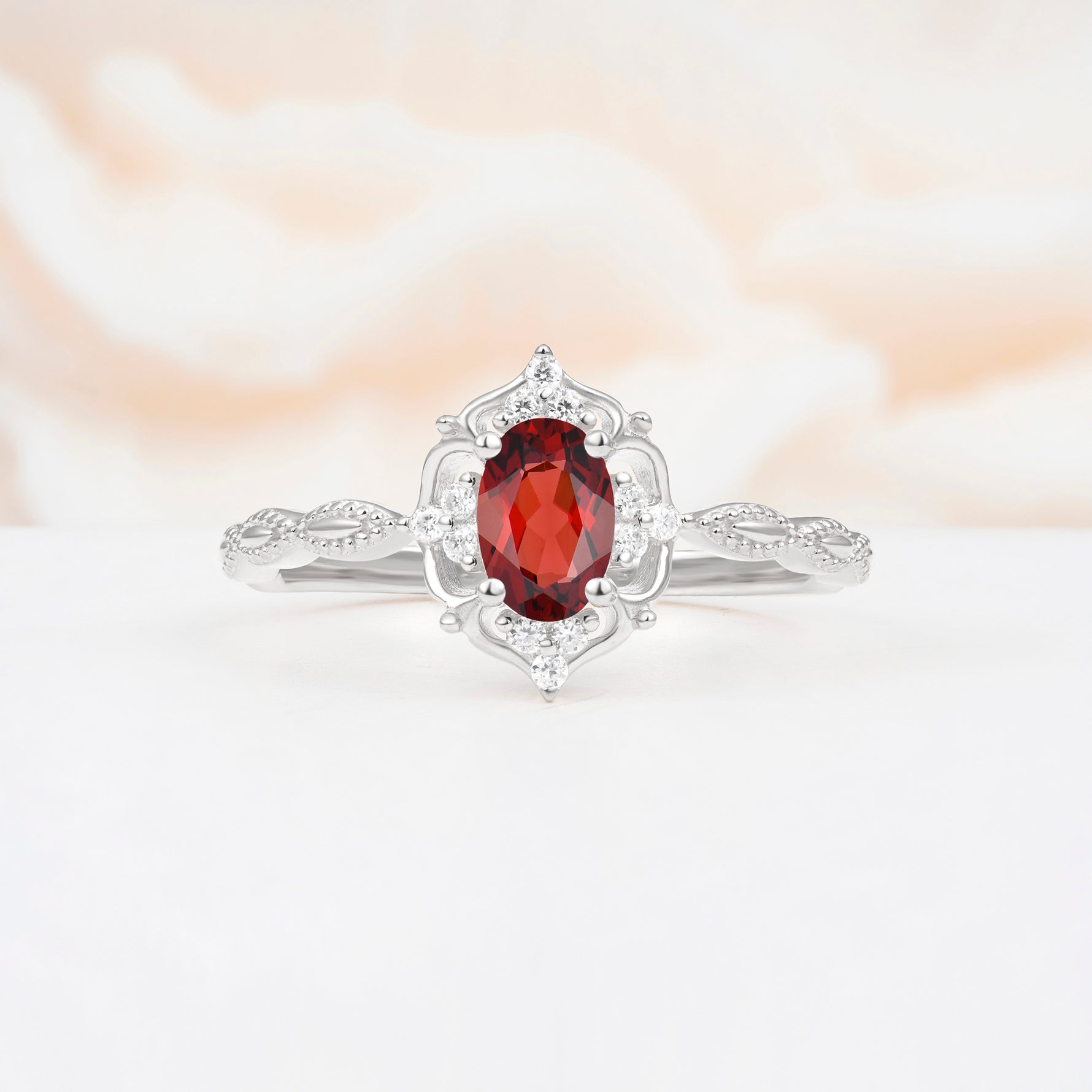 ML07068 Garnet Ring - Additional view