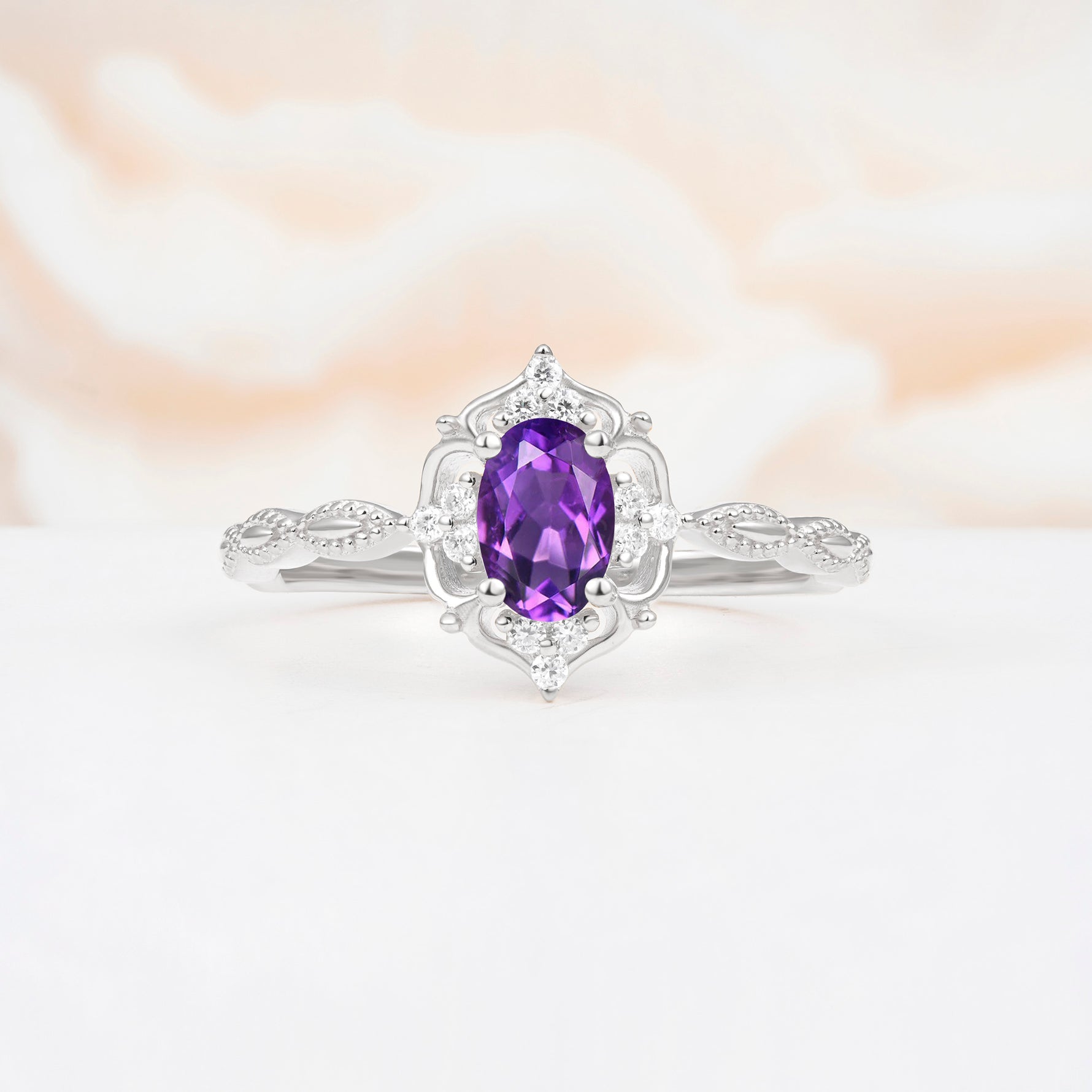 ML07068 Amethyst Ring - Additional view