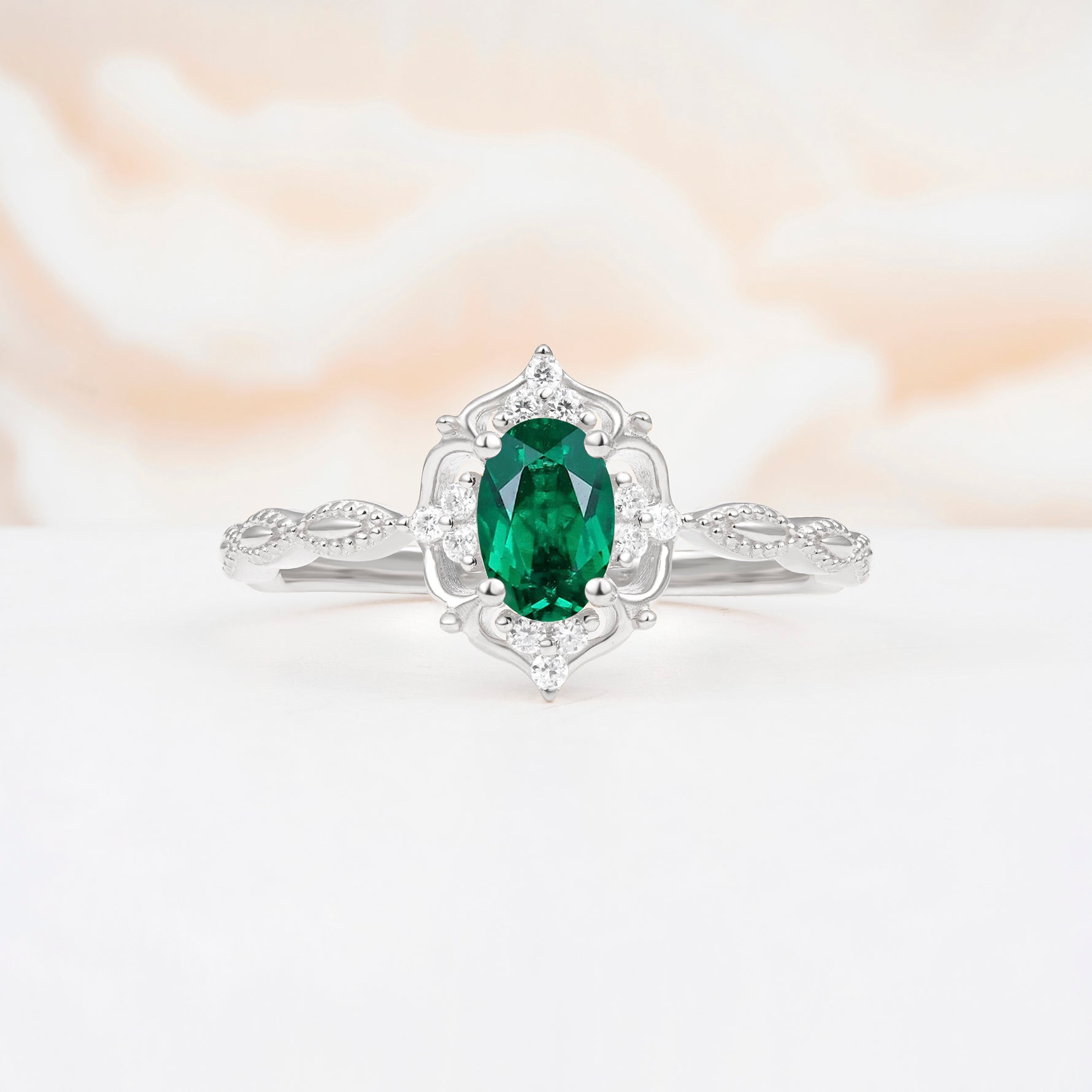 ML07068 Emerald Ring - Additional view