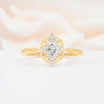 ML07068 Moissanite Ring - Yellow-Gold