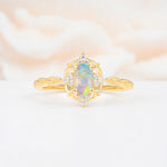 ML07068 Fire Opal Ring - Yellow-Gold