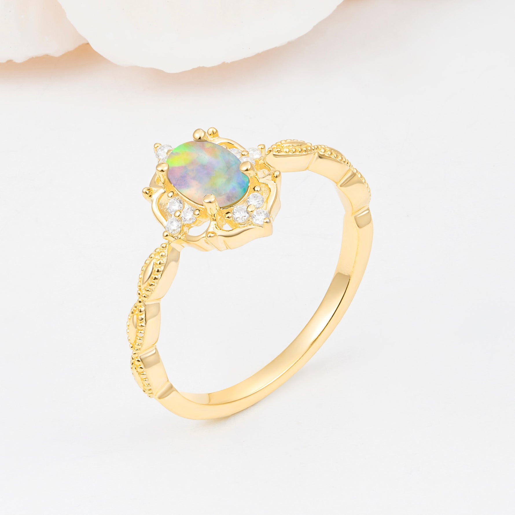 ML07068 Fire Opal Ring - Additional view