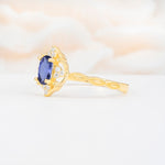 ML07068 Tanzanite Ring - White-Gold