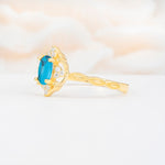 ML07068 Turquoise Ring - White-Gold