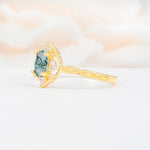 ML07068 Moss Agate Ring - White-Gold