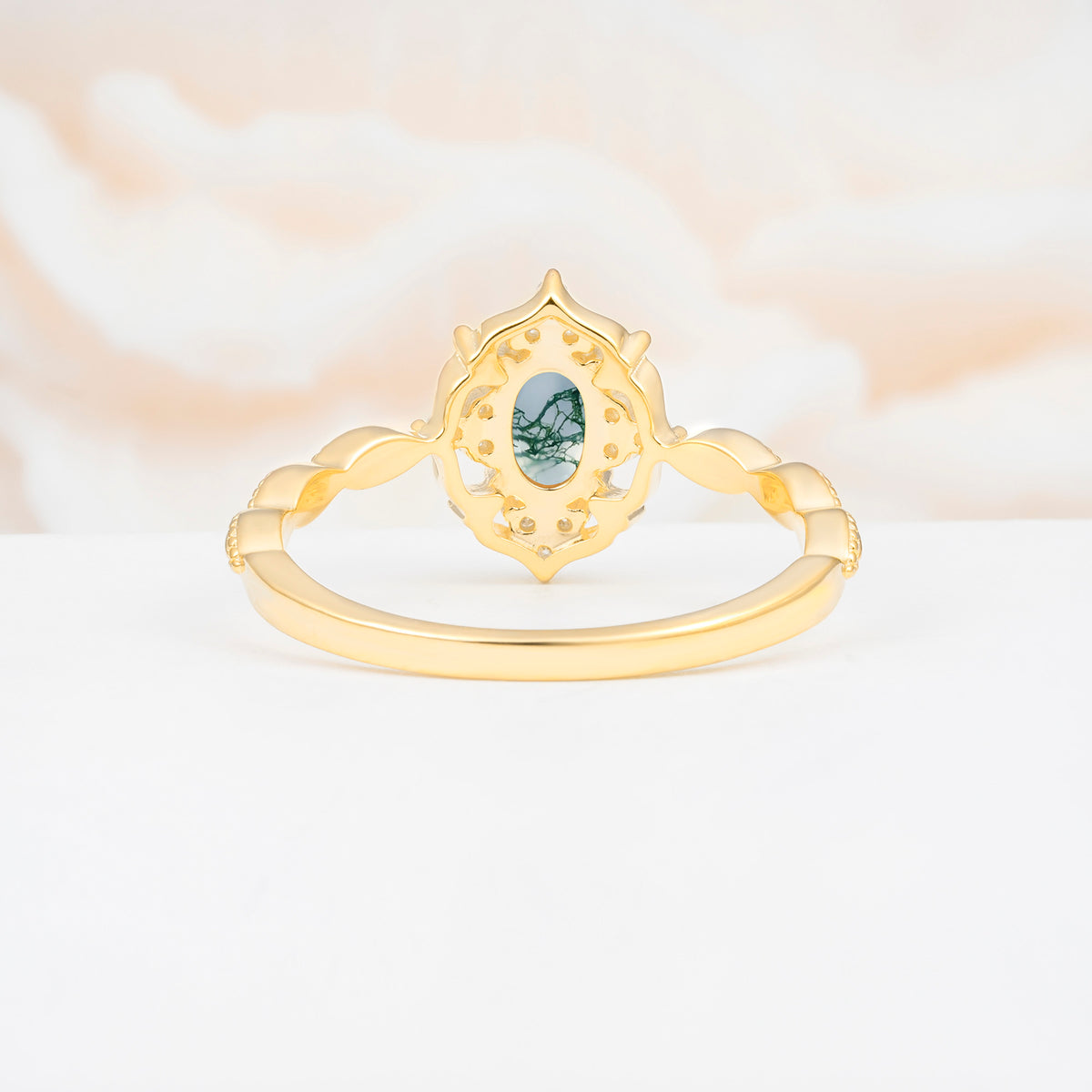 ML07068 Moss Agate Ring - Additional view