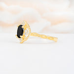 ML07068 Black Onyx Ring - White-Gold