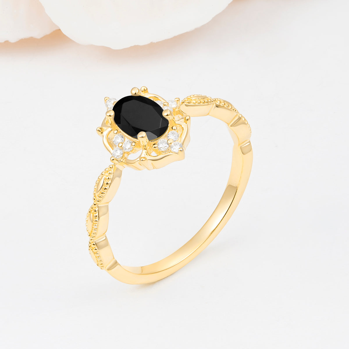 ML07068 Black Onyx Ring - Additional view