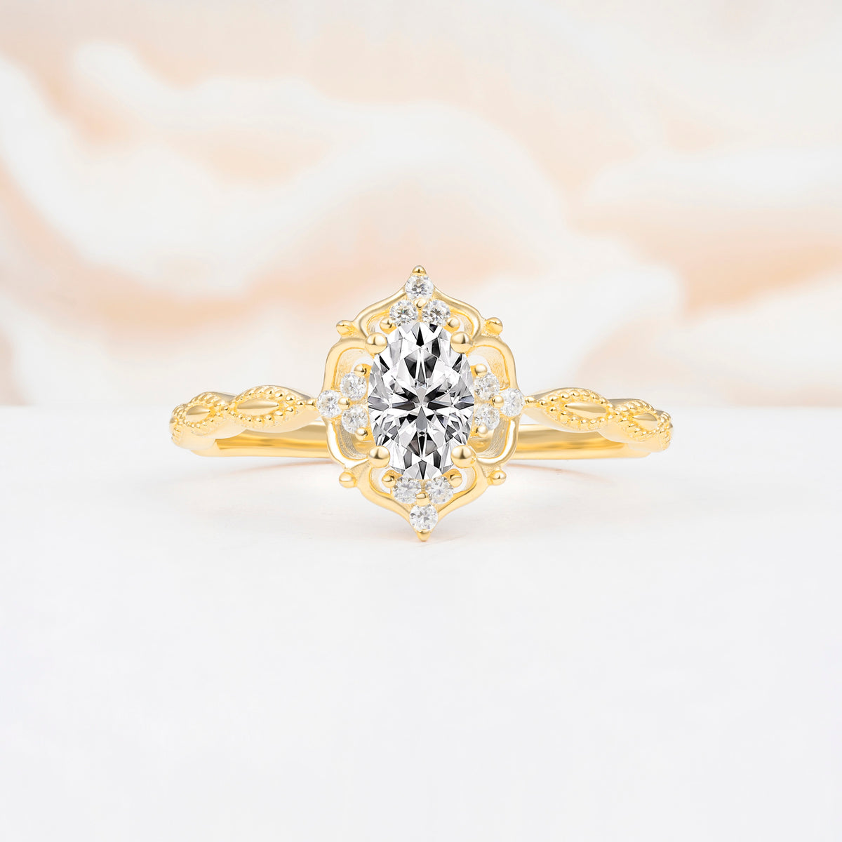 ML07068 Lab Diamond Ring - Yellow-Gold