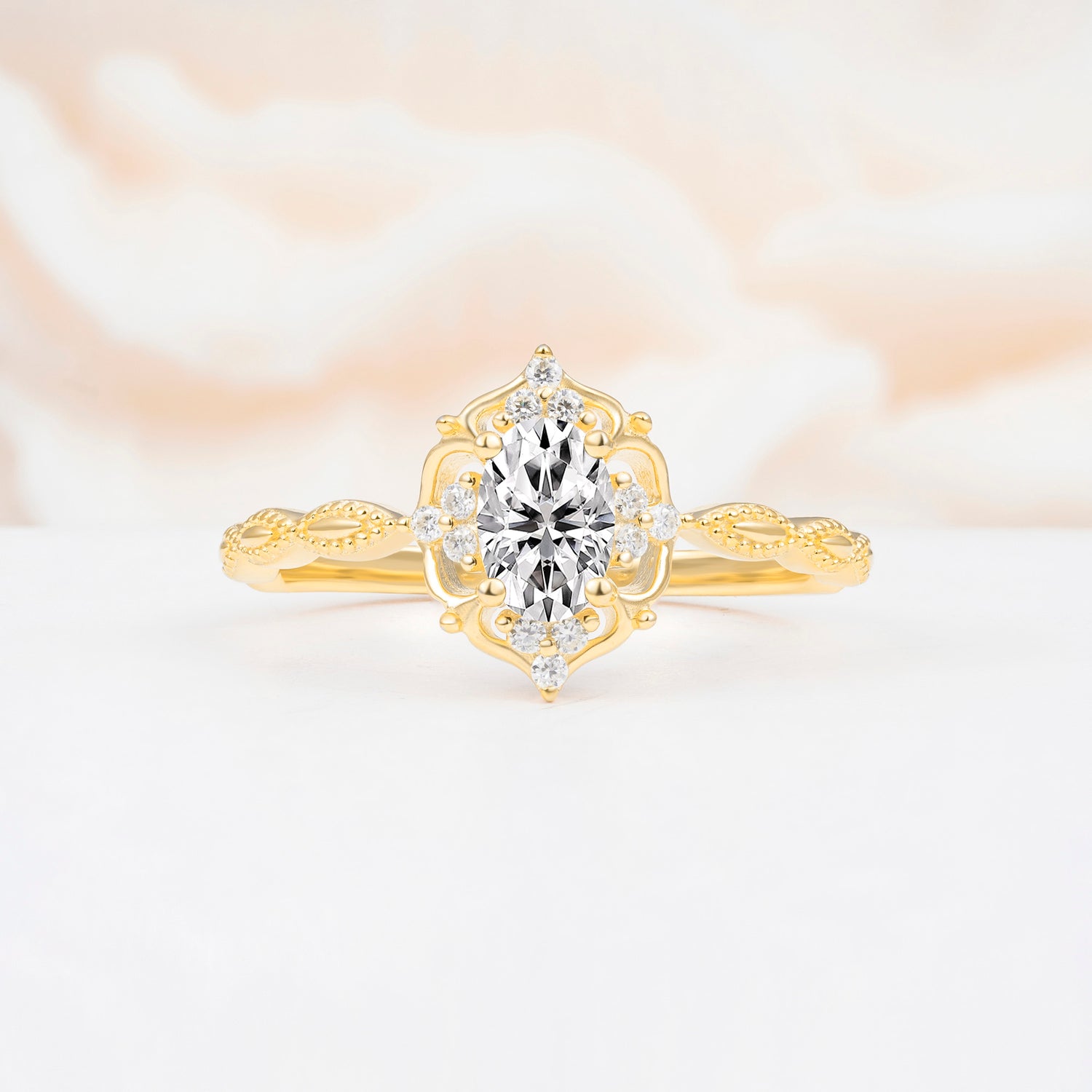 ML07068 Lab Diamond Ring - Yellow-Gold