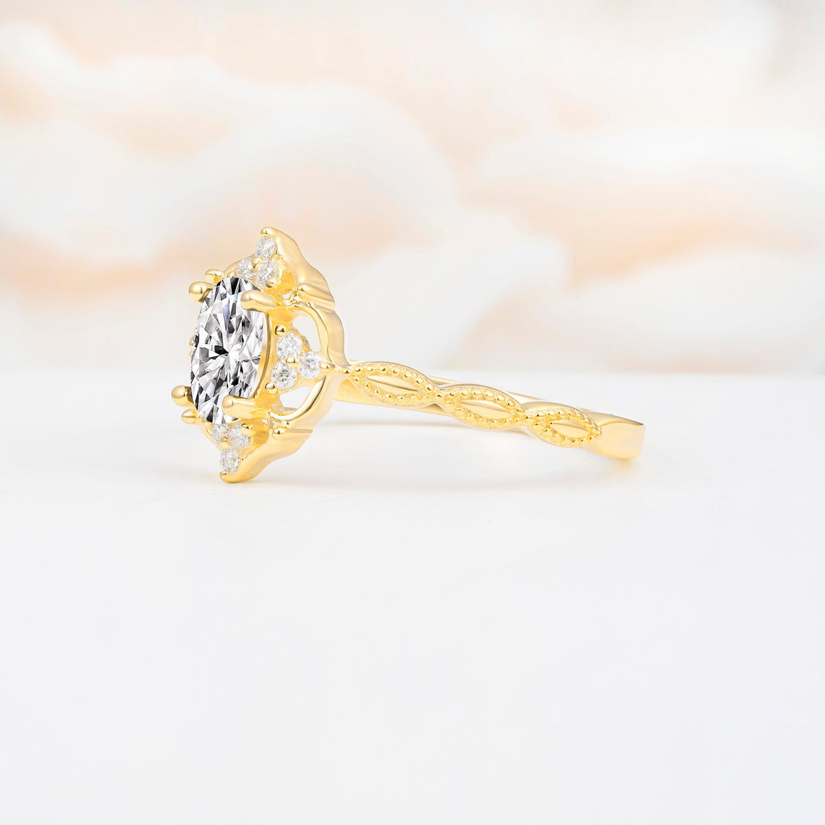ML07068 Lab Diamond Ring - White-Gold