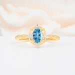 ML07068 Aquamarine Ring - Yellow-Gold
