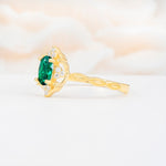 ML07068 Emerald Ring - White-Gold