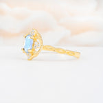 ML07068 Moonstone Ring - White-Gold