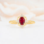 ML07068 Ruby Ring - Yellow-Gold
