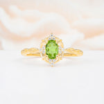 ML07068 Peridot Ring - Yellow-Gold