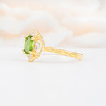 ML07068 Peridot Ring - White-Gold