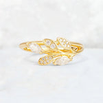 Marquise Cut Moissanite Leaf Wrap Fashion Ring - Additional view