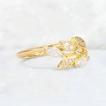 Marquise Cut Moissanite Leaf Wrap Fashion Ring - Additional view