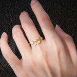 Marquise Cut Moissanite Leaf Wrap Fashion Ring - Additional view